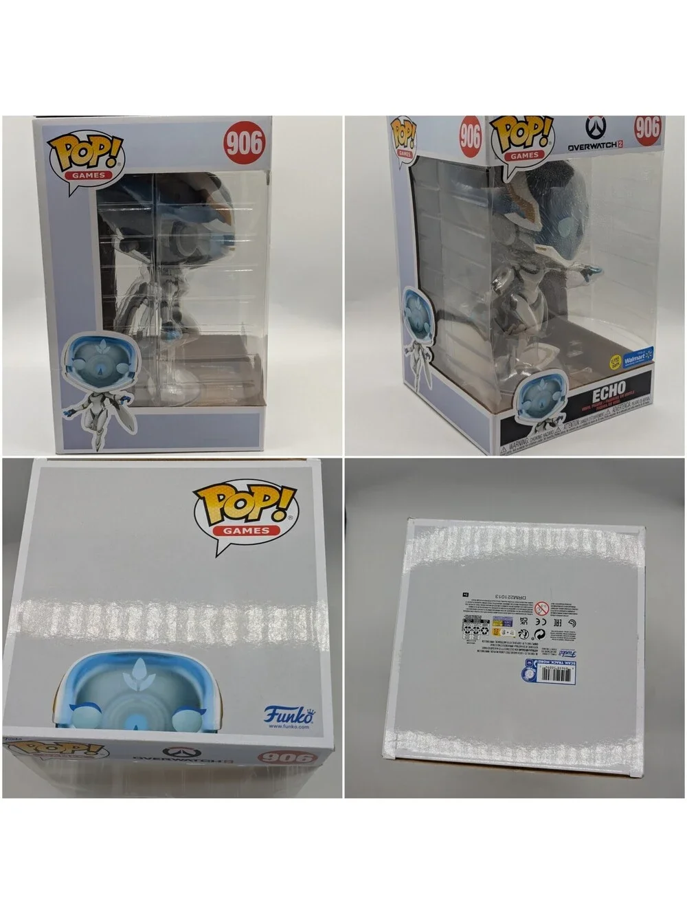 Funko Pop! Games Overwatch 2 #906 Jumbo ECHO Glow In The Dark GITD * Damaged